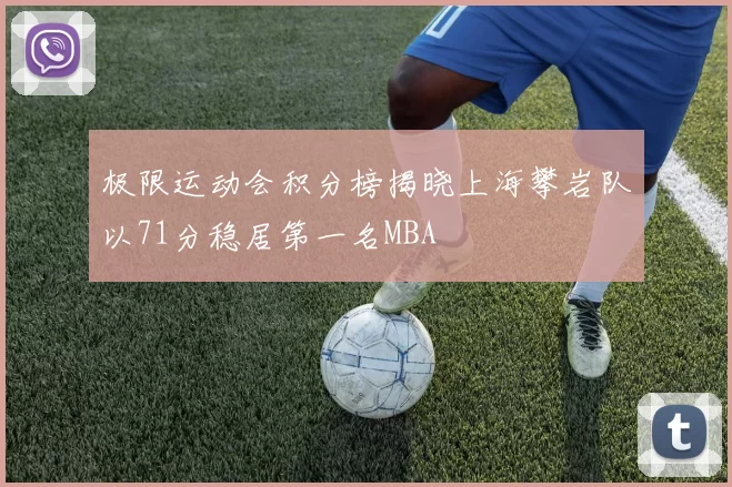 极限运动会积分榜揭晓上海攀岩队以71分稳居第一名MBA